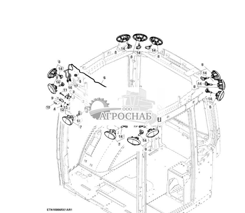 Фара дорожного освещения, крыша, с регулируемым прожектором (для Европы, стран СНГ, Северной Африки, Ближнего Востока) - ST772358 406.jpg